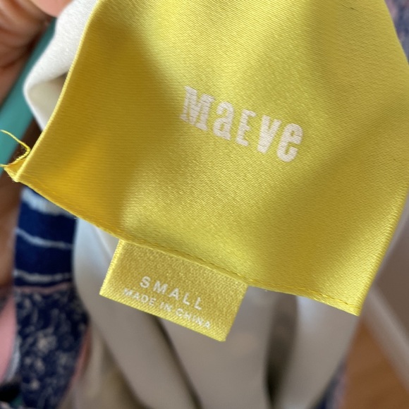 Maeve Summertide Swing High Low Midi Dress Pink & Blue Size Small - Picture 5 of 7